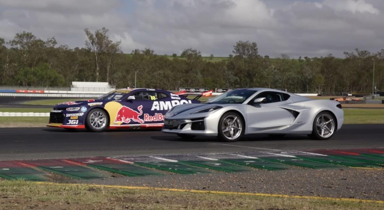 Corvette E-Ray Stuns by Beating Track-Prepped Camaro ZL1 in Drag Showdown