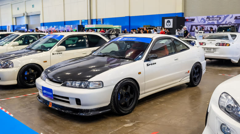 A modified Honda Integra with Spoon parts