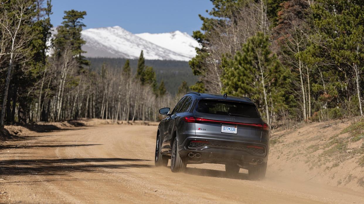 an suv on a dirt road