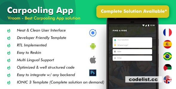 Vroom v1.3 - Carpooling App Bike Pooling App