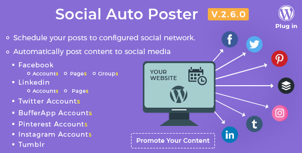 Social Auto Poster v2.6.0 - WordPress Plugin Social Auto Poster v2.6.0 - WordPress Plugin