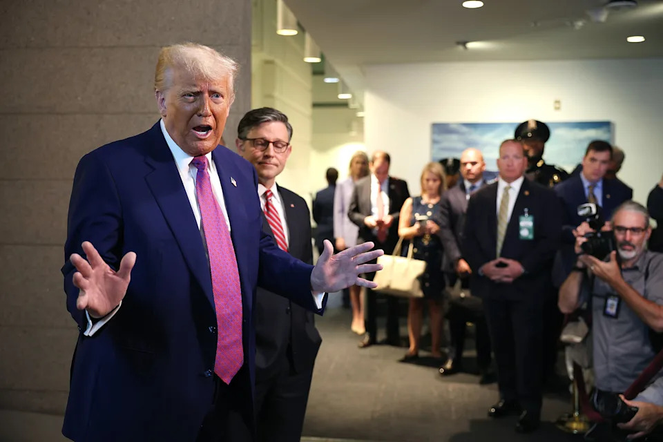 President Trump demanded that House Speaker Mike Johnson include all of the White House's legislative priorities—including tax cuts and mass deportation funding—in 