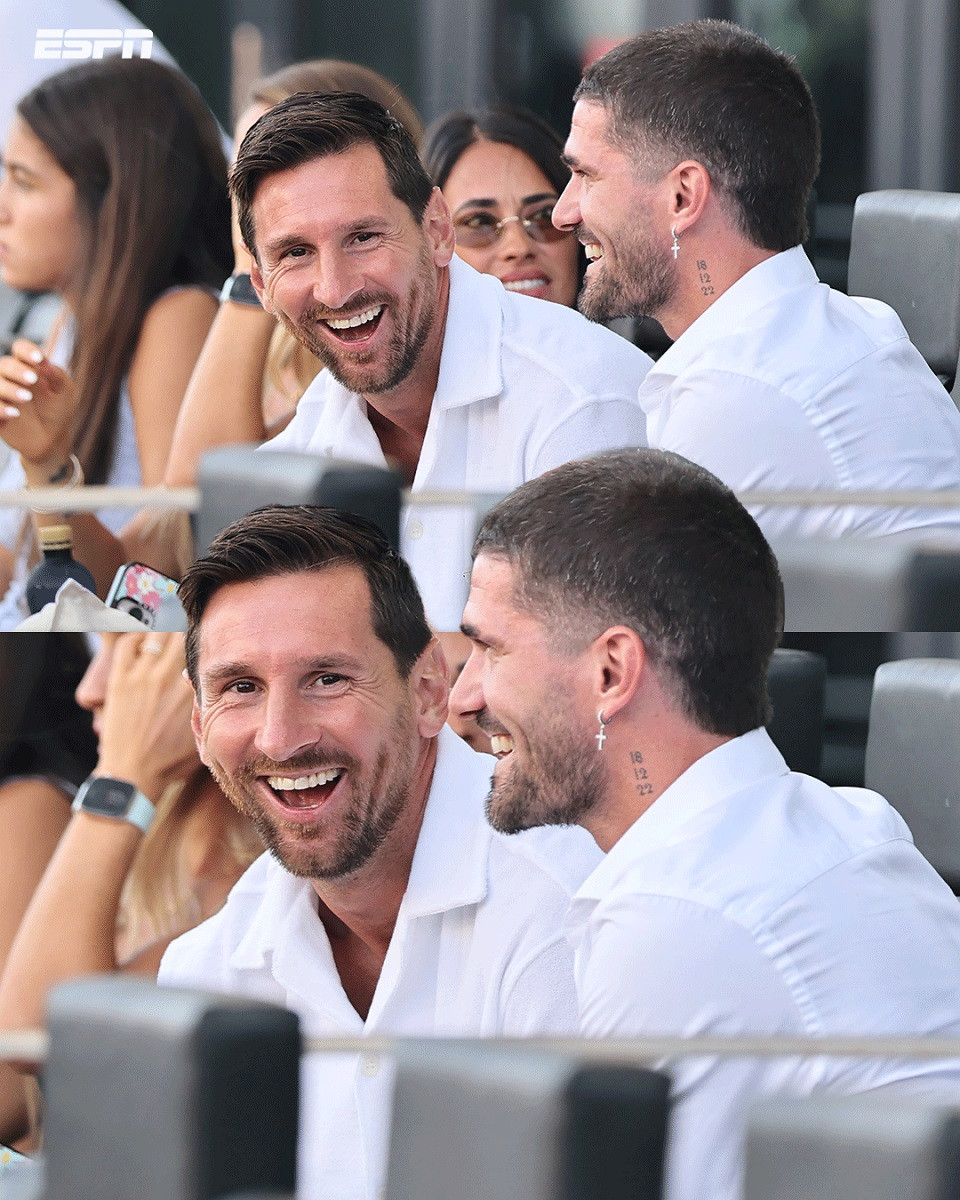Messi cười như được mùa mừng De Paul ra mắt Inter Miami