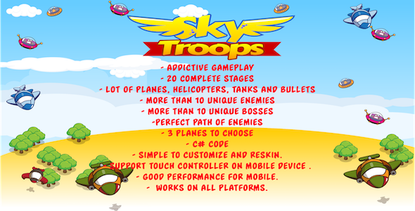 Sky Troops (Unity Portrait Plane Shooter)