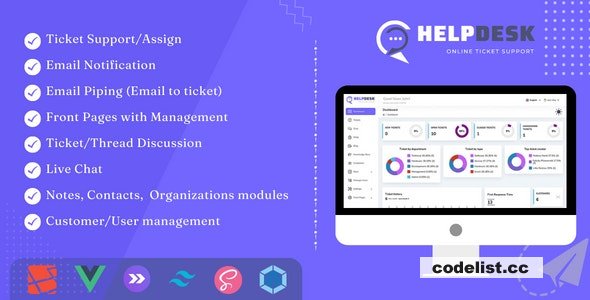 HelpDesk v3.69 - Online Ticketing System with Website - ticket support and management - nulled