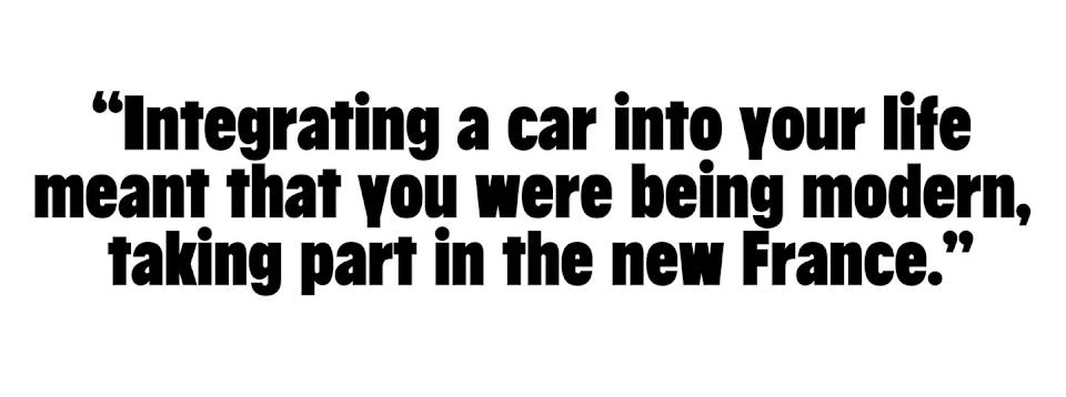 quote about modernity and integration of cars in life