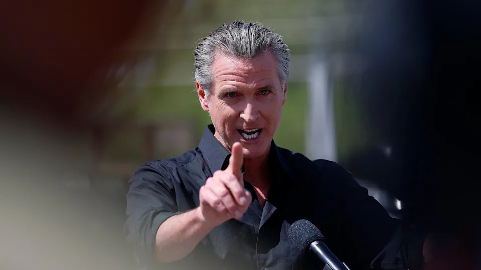 California Gov. Gavin Newsom, a Democrat, has said that his state will also redraw its congressional maps to favor Democrats if Texas pushes through with its own redistricting plan. / Justin Sullivan / Getty Images